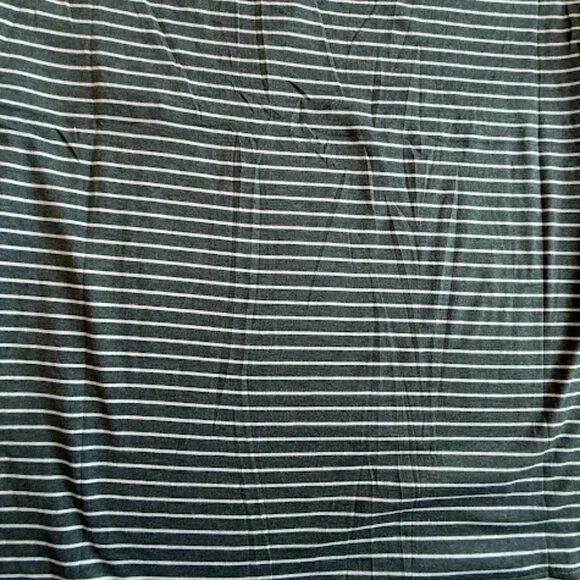 NWT Olive Green Striped Ruffle Sleeve Tee Womens Casual Pocket Top Size M - Picture 13 of 13